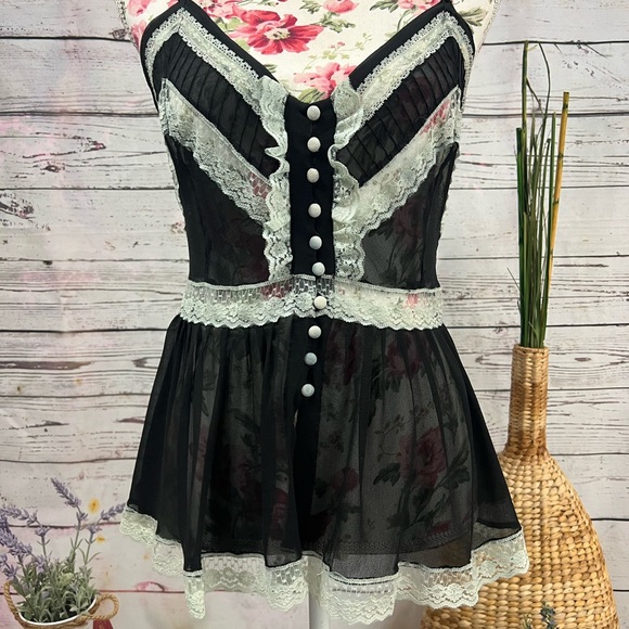 VTG Hannah Jo Lace Trim 100% Silk Camisole Top - Picture 3 of 7